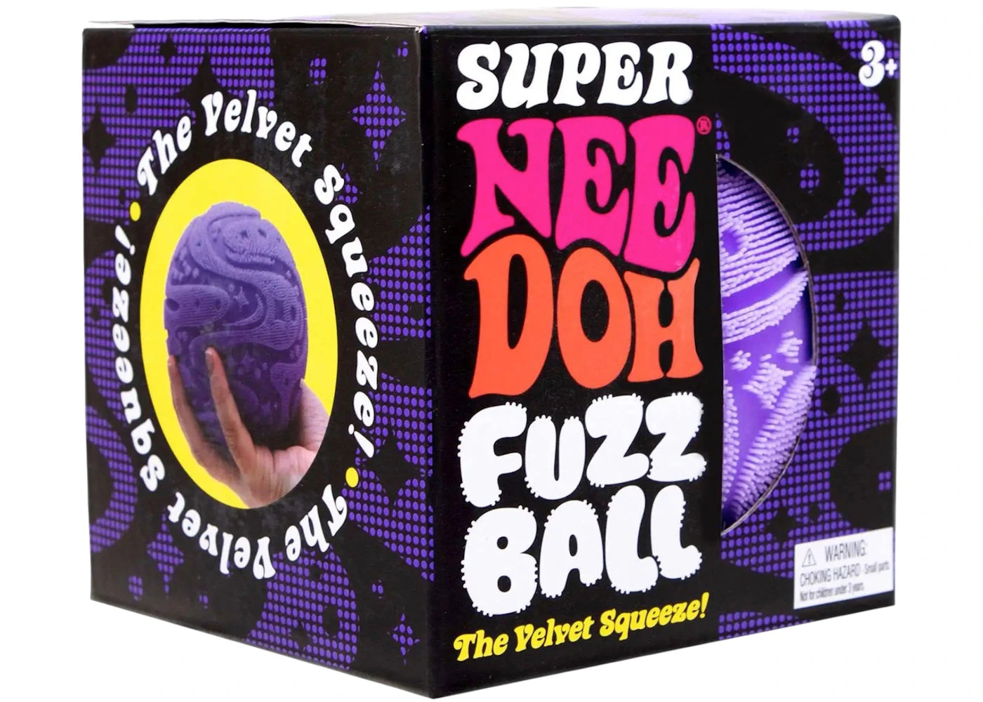 NeeDoh Super Fuzzball Squishy Fidget Toy Purple - main view