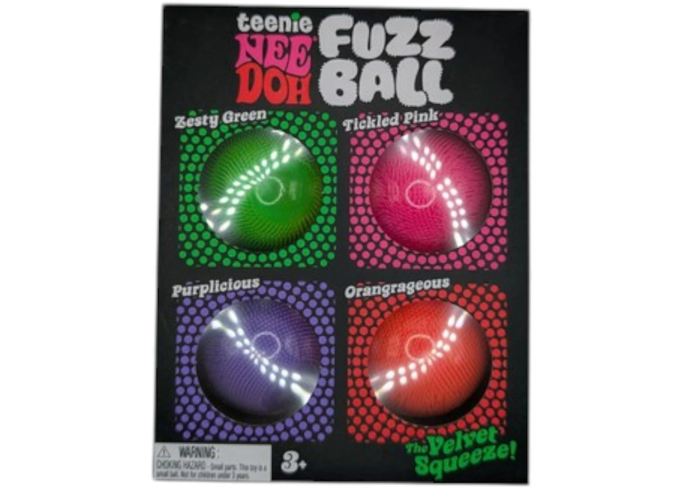 NeeDoh Teenie Fuzz Ball 4-Pack Squishy Fidget Toy - main view