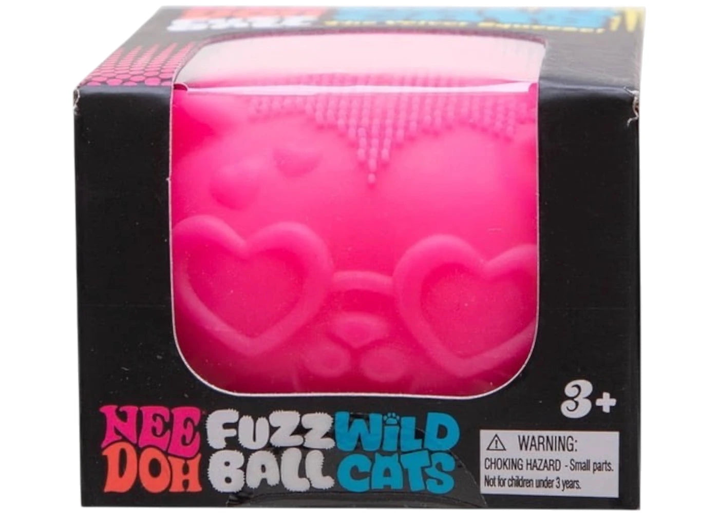 NeeDoh Fuzz Ball Wild Cats Squishy Fidget Toy Pink - main view