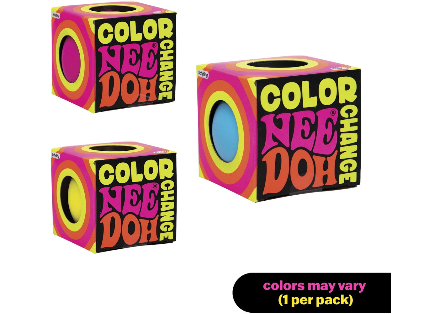 NeeDoh Color Change set of 3 Squishy Fidget Toy - main view