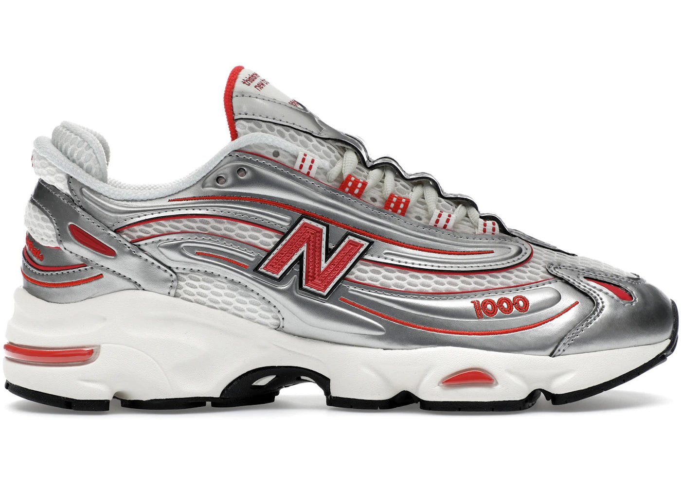 New Balance 1000-thisisneverthat Metallic Silver Red