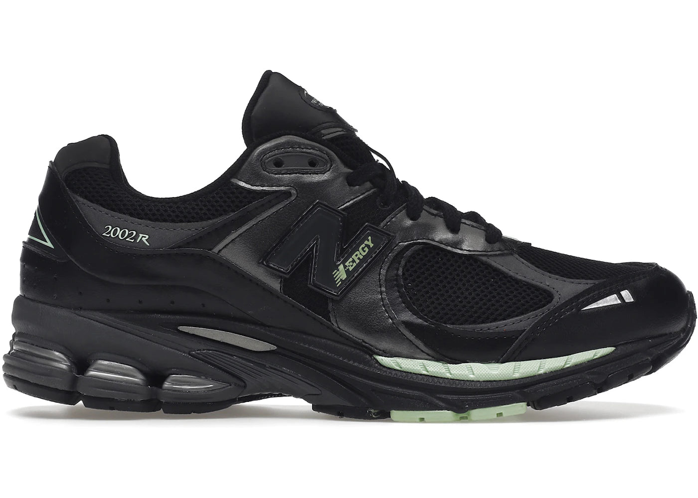 New Balance 2002R-Black Silver Green