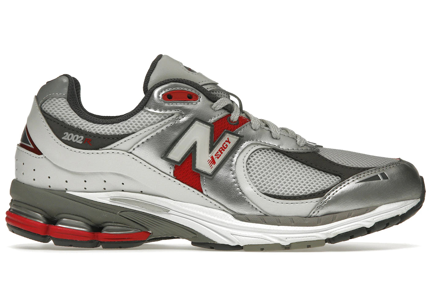 New Balance 2002R-Silver Metallic Team Red