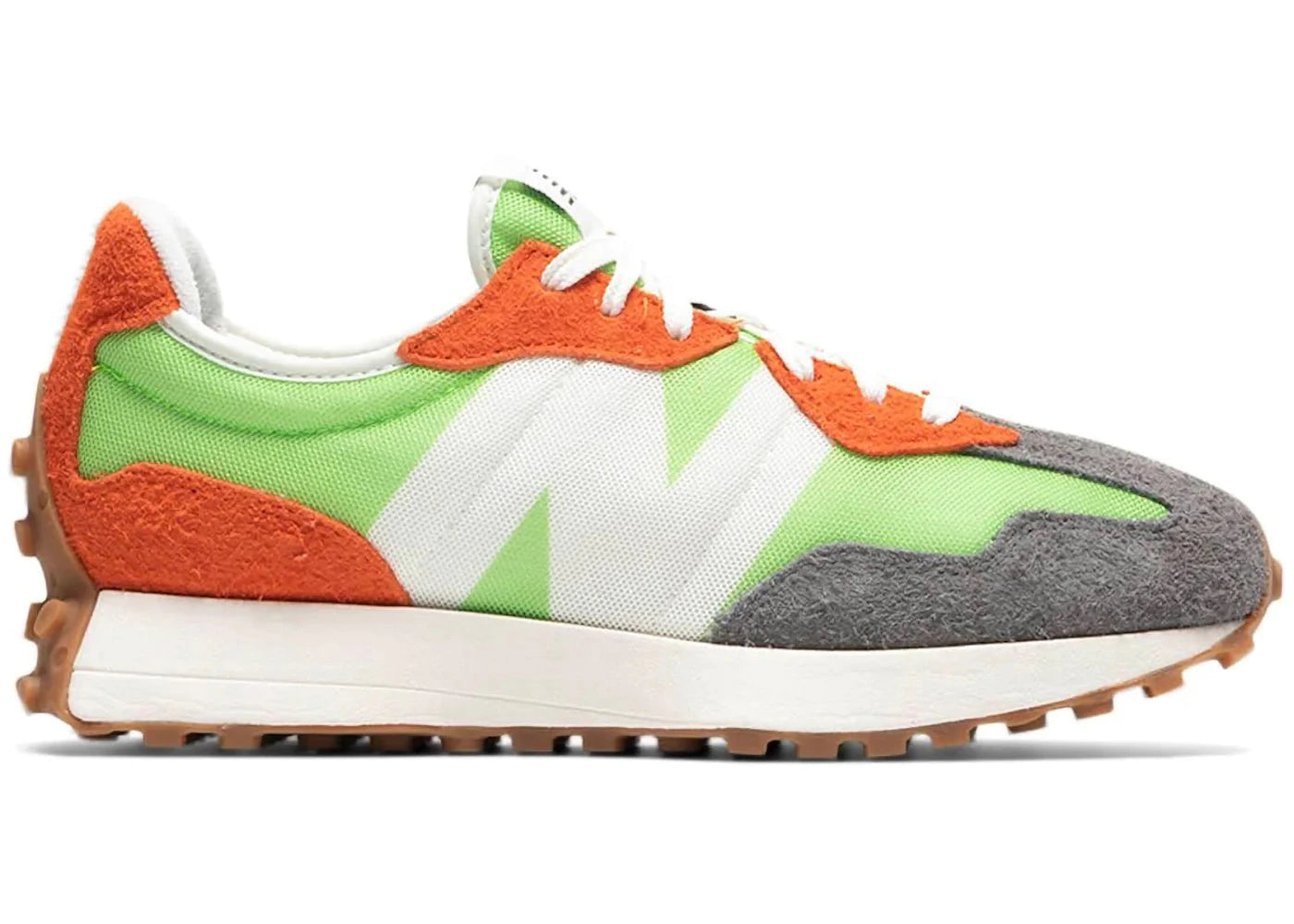 New Balance 327 - Vert citron, rouge et gris