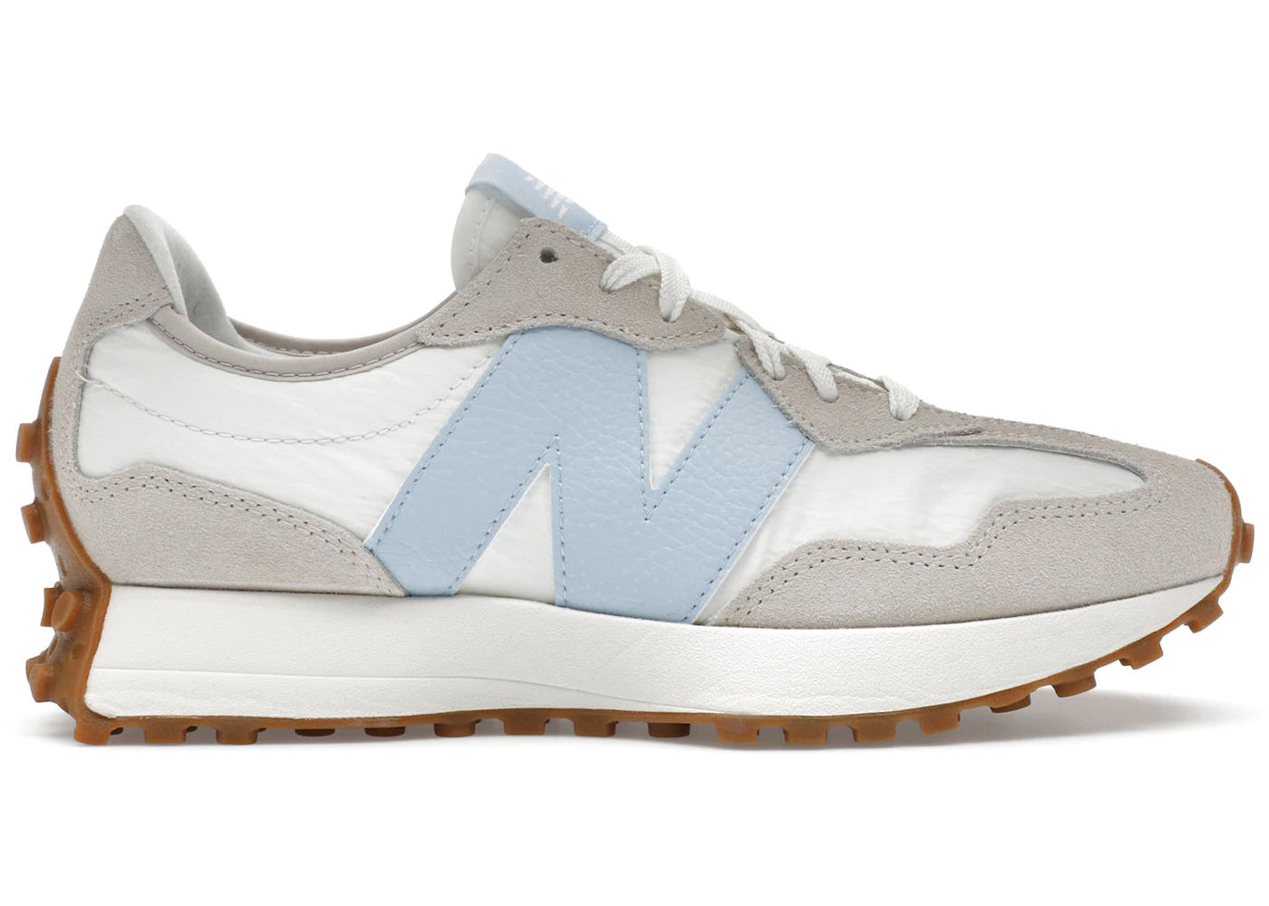 New Balance 327-Timberwolf Sea Salt Light Chrome Blue (Women's)