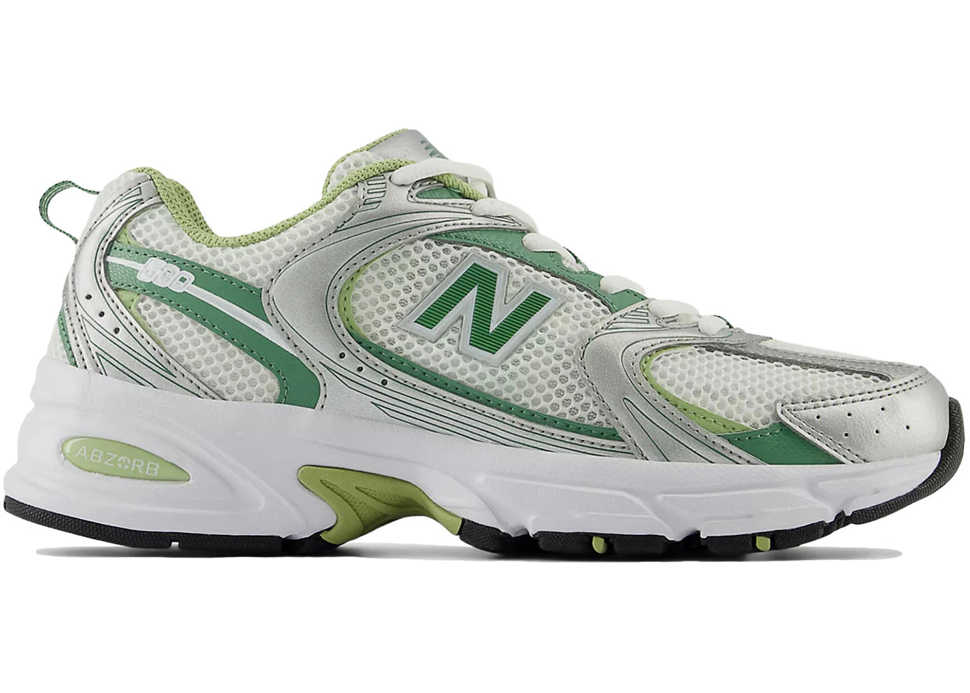 New Balance 530-Silver Metallic Mallard Green