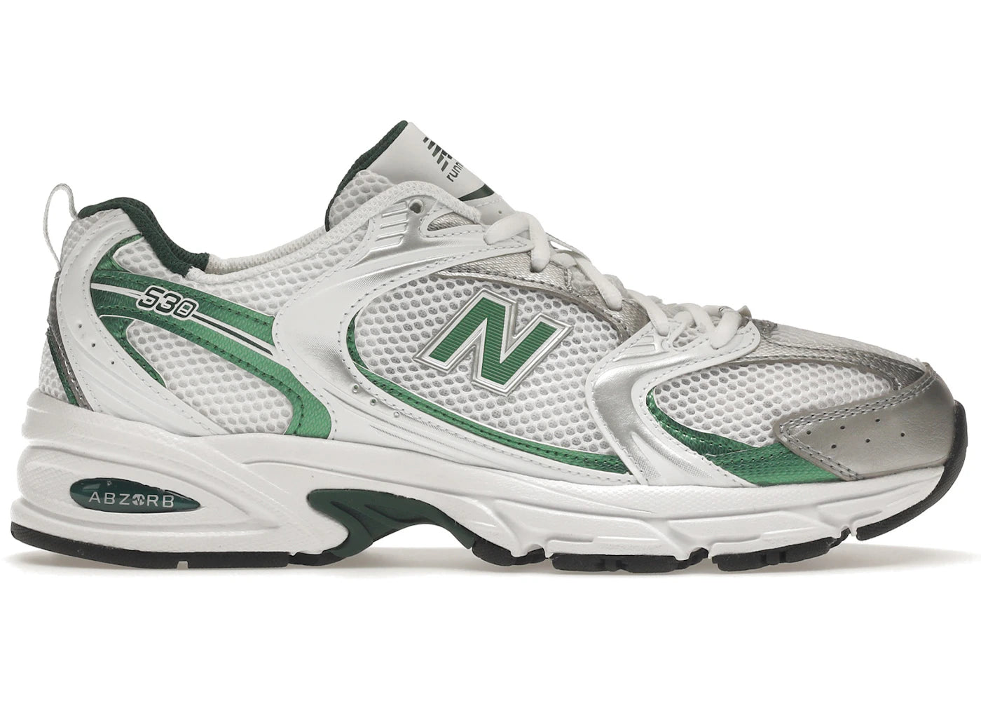 New Balance 530-White Nightwatch Green