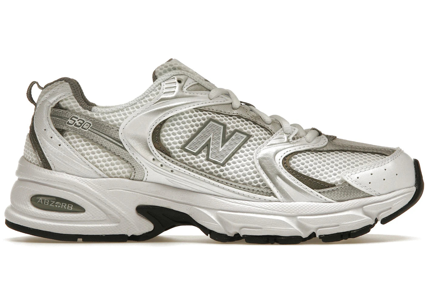 New Balance 530-White Silver Metallic