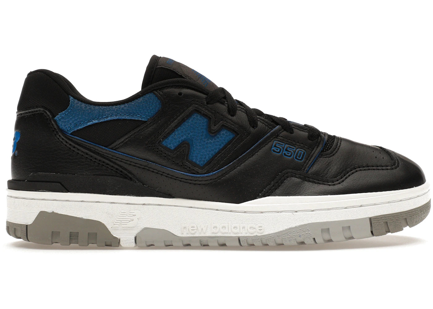 New Balance 550 - Noir et bleu rainuré