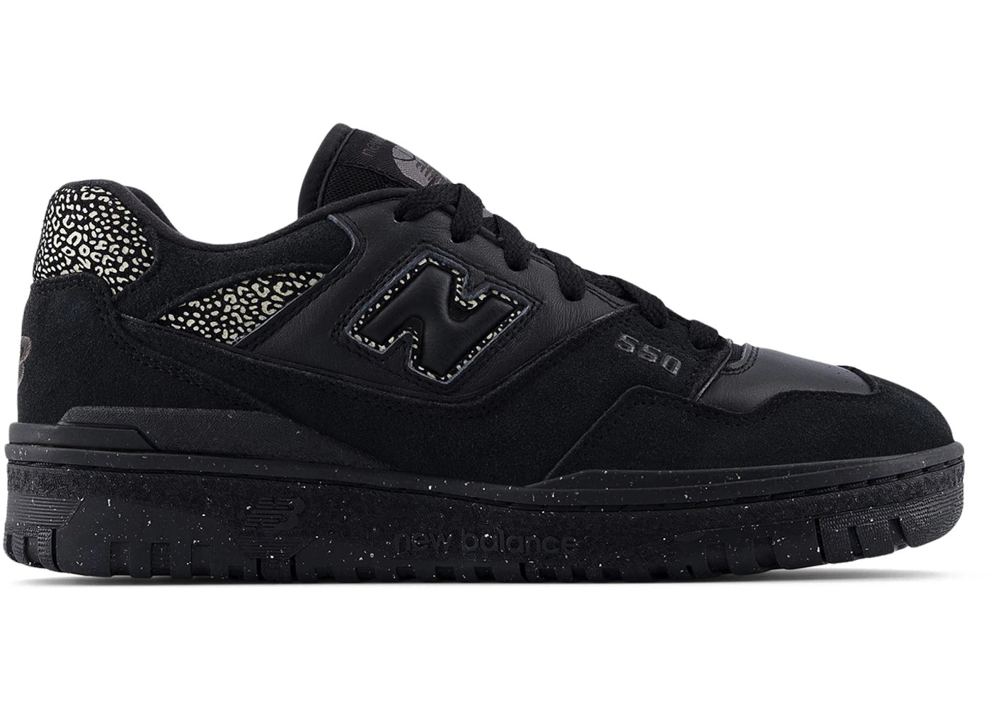 New Balance 550 Black White Leopard