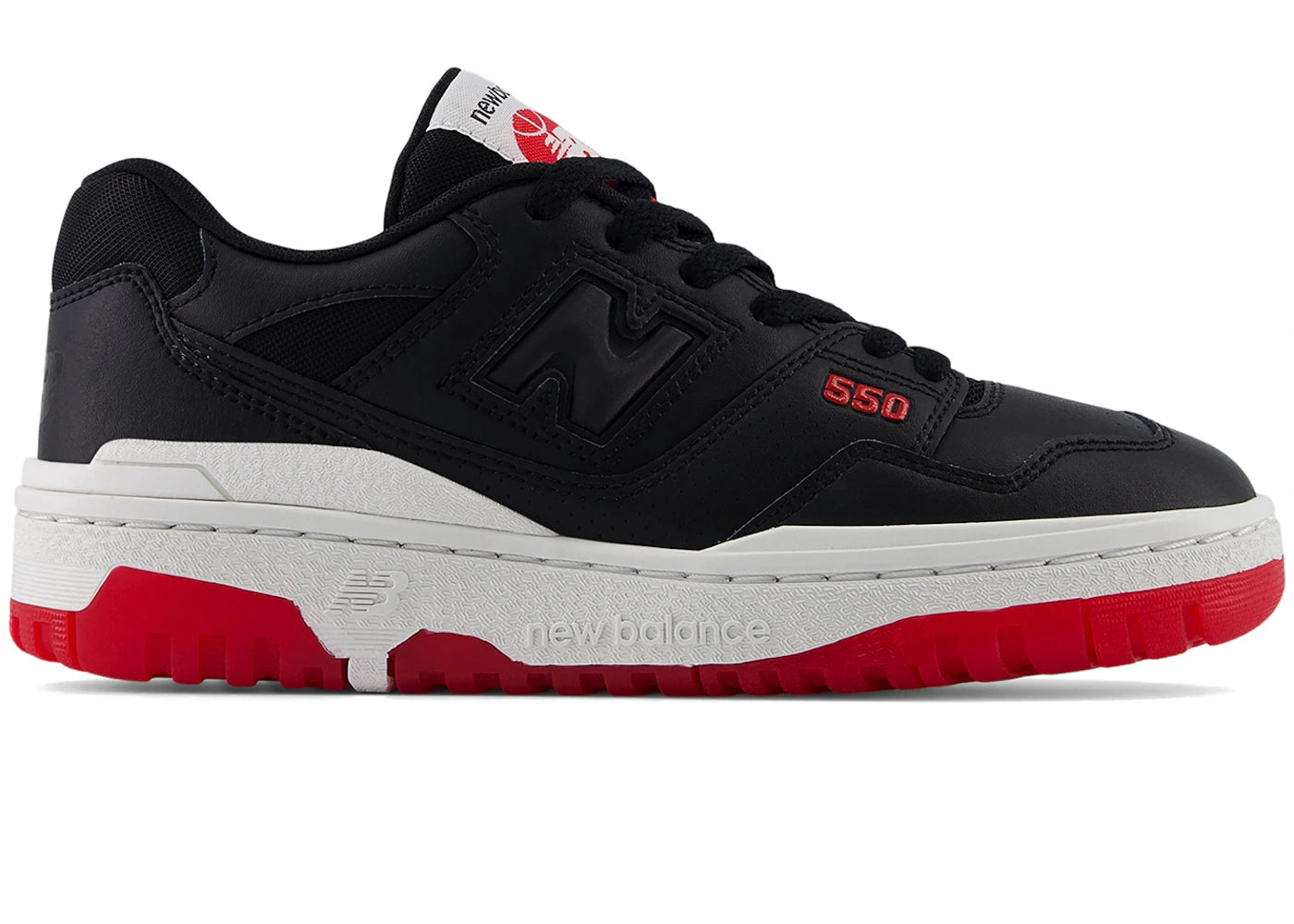 New Balance 550 - Noir Blanc Rouge (GS)