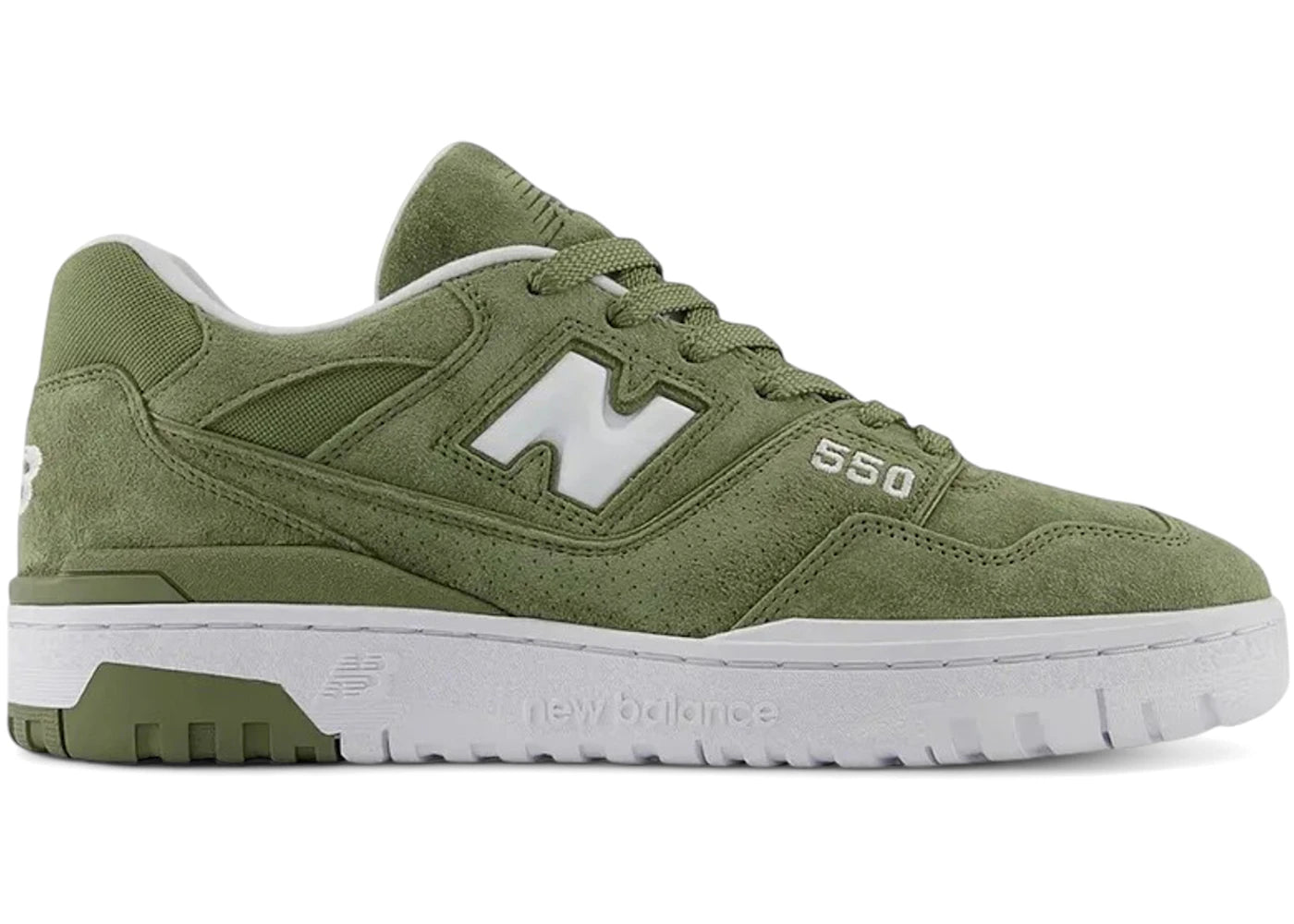 New Balance 550-Dark Olivine White