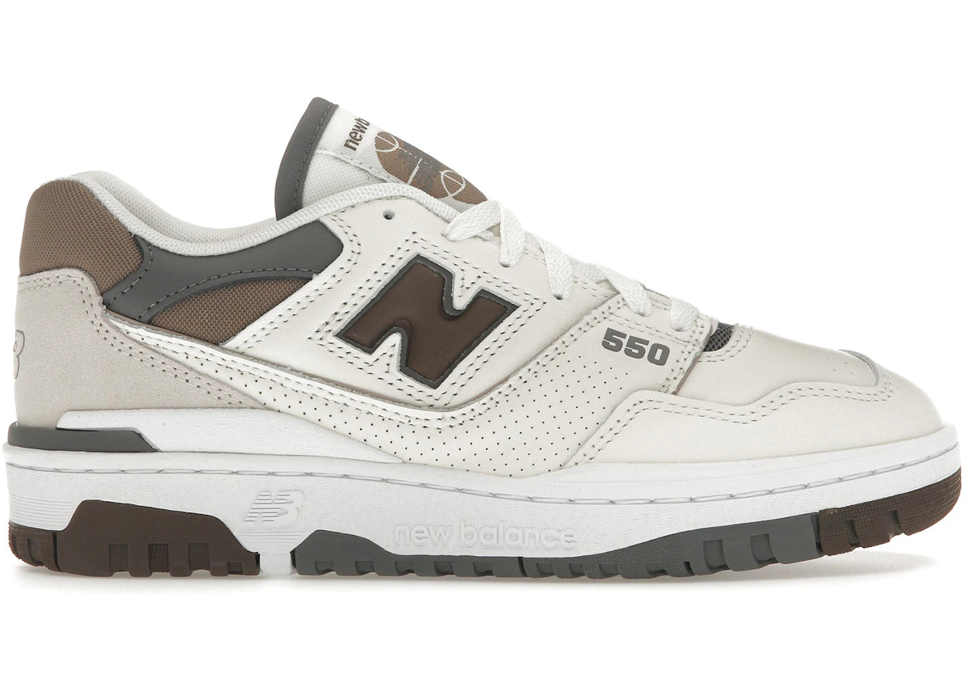 New Balance 550-Sea Salt Dark Mushroom