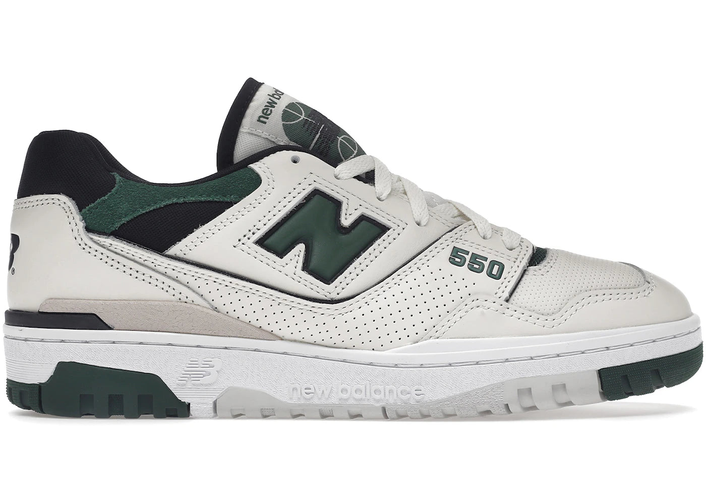 New Balance 550-Sea Salt Pine Green