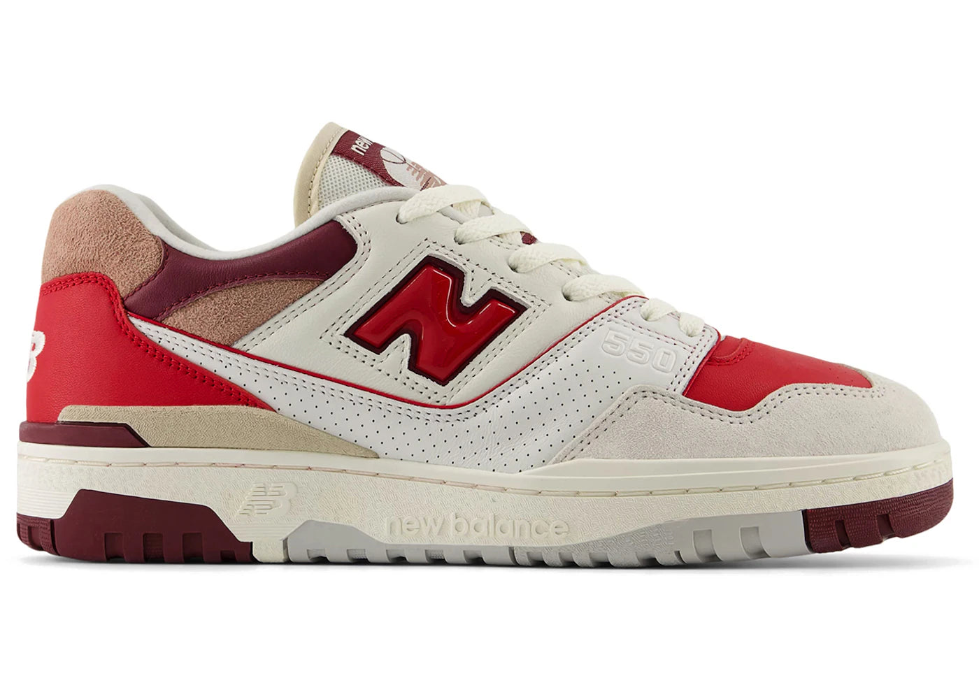 New Balance 550-Sea Salt Reflection Team Red