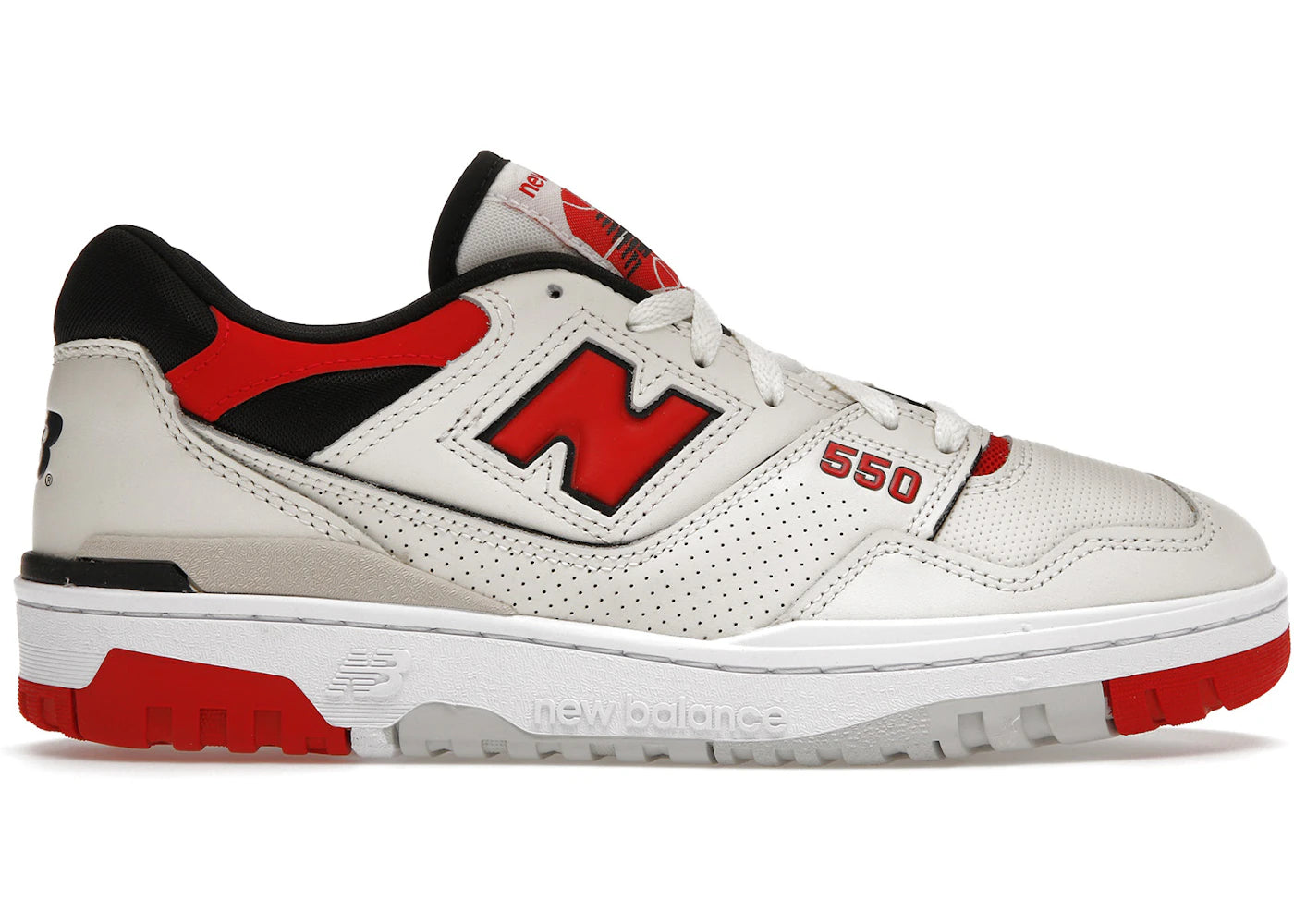 New Balance 550-Sea Salt True Red