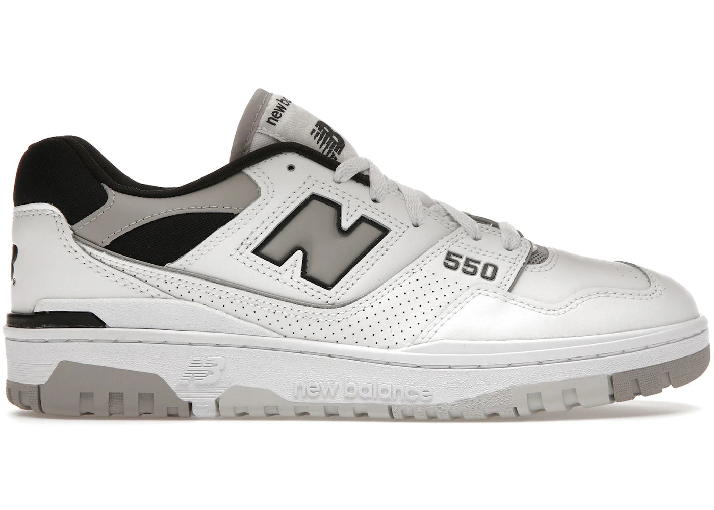 New Balance 550-White Concrete Black