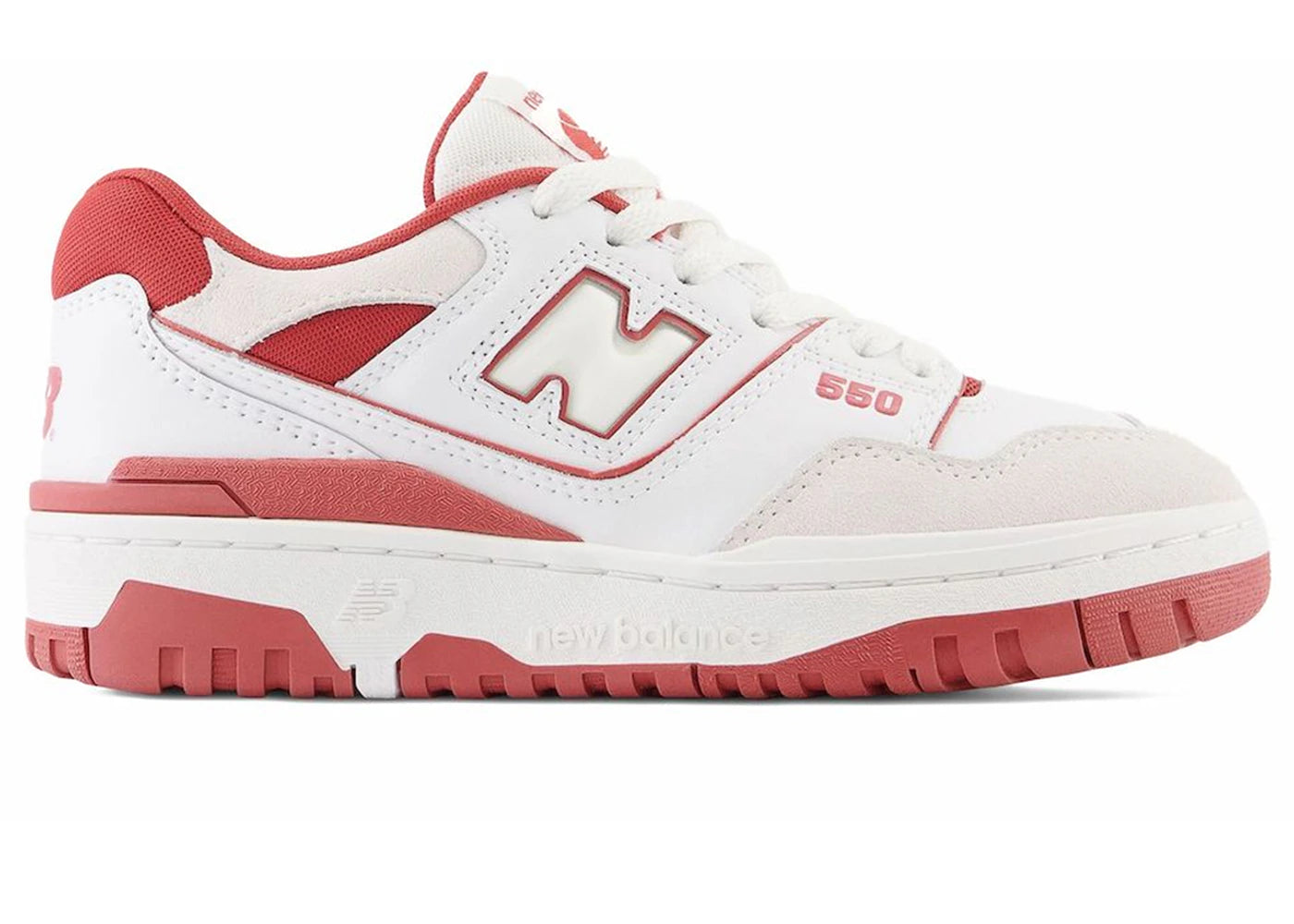 New Balance 550-White Brick Red