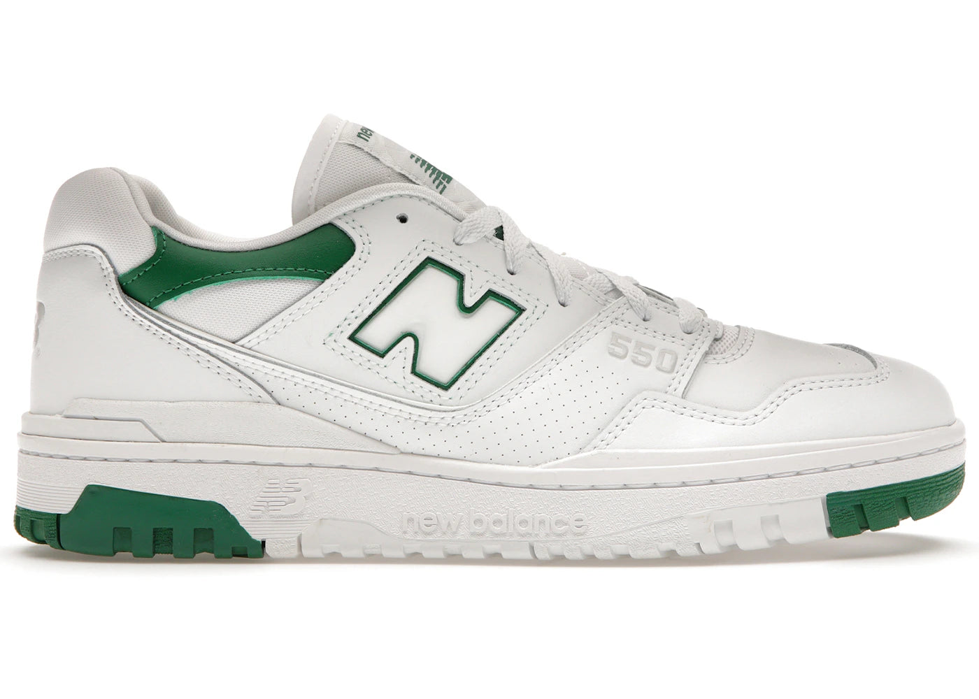 New Balance 550-White Classic Green