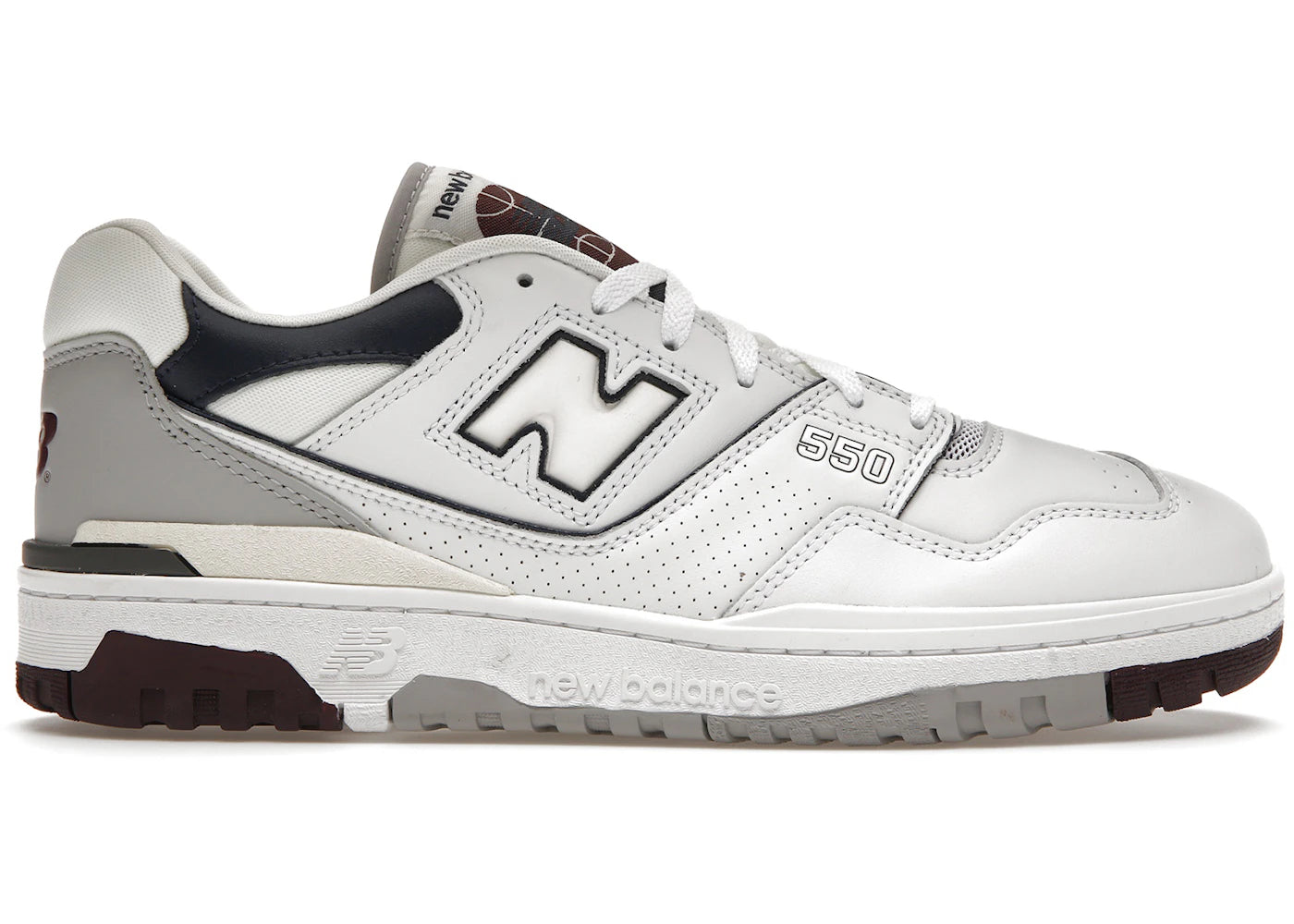 New Balance 550-White Natural Indigo Burgundy
