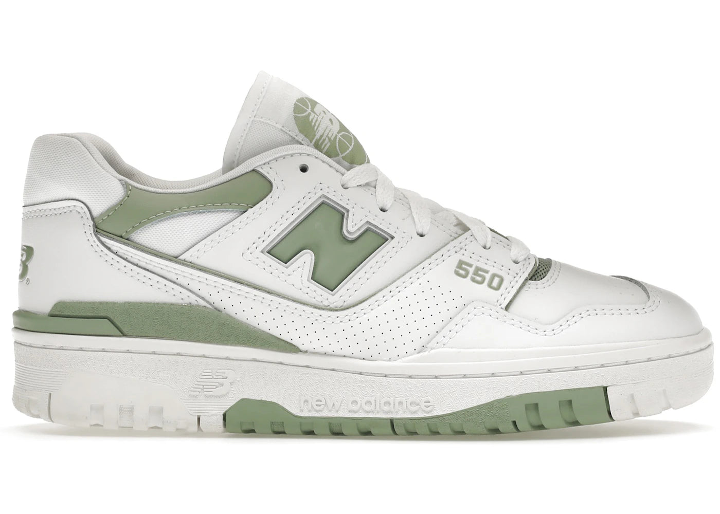 New Balance 550-White Mint Green