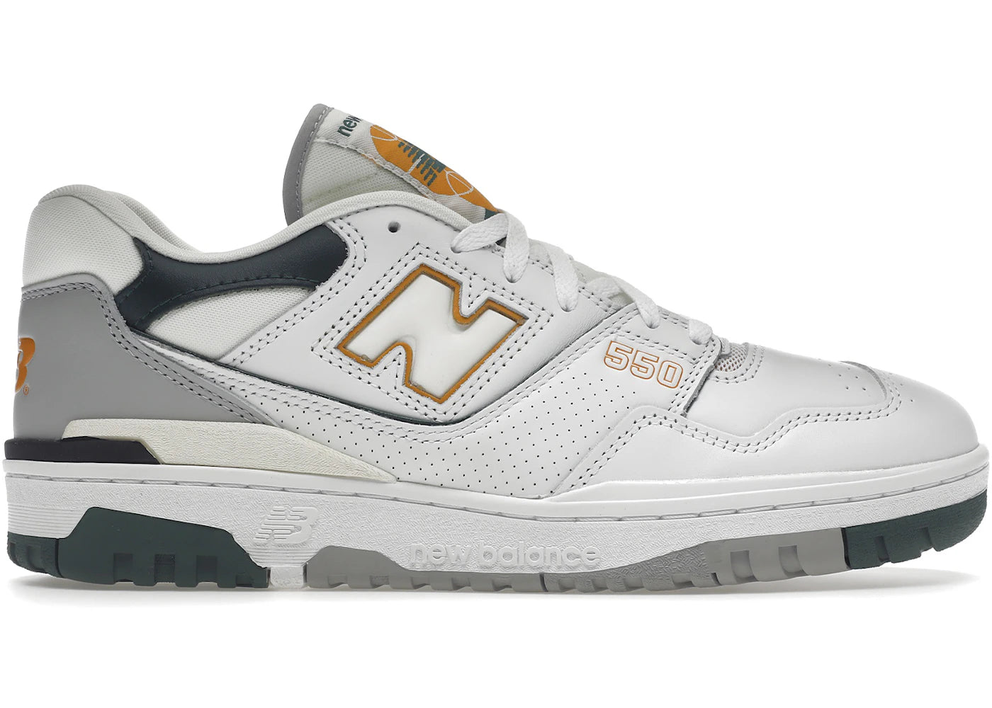 New Balance 550-White Nightwatch Green