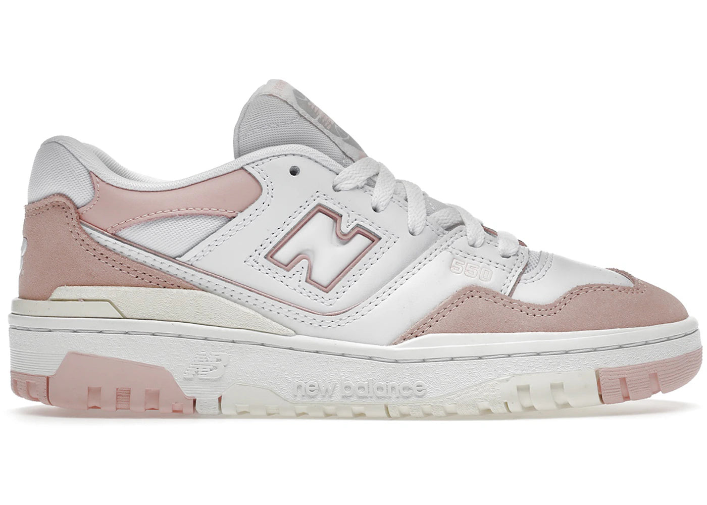 New Balance 550-Blanc Sel de mer rose (GS)