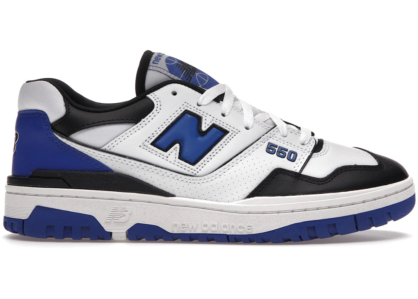 New Balance 550-White Royal Black