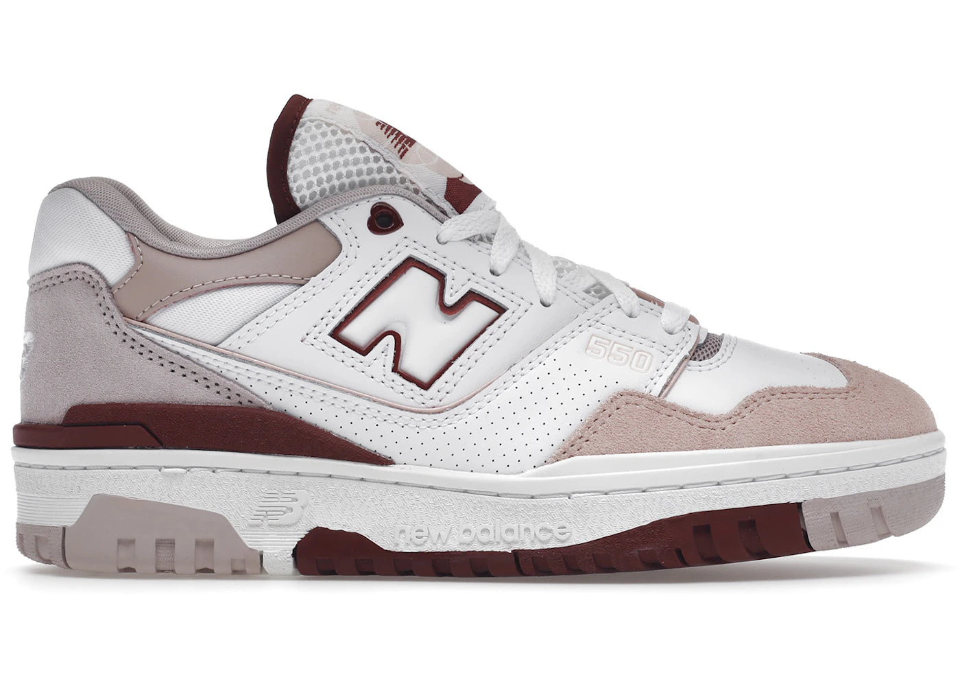 New Balance 550-White Scarlet (Women's)