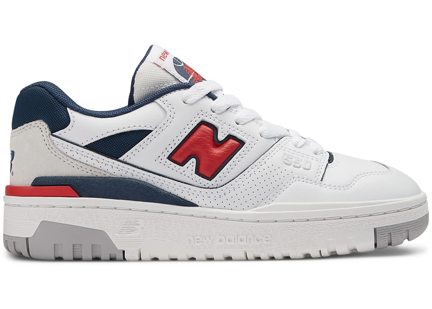 New Balance 550-Blanc Rouge véritable (PS)