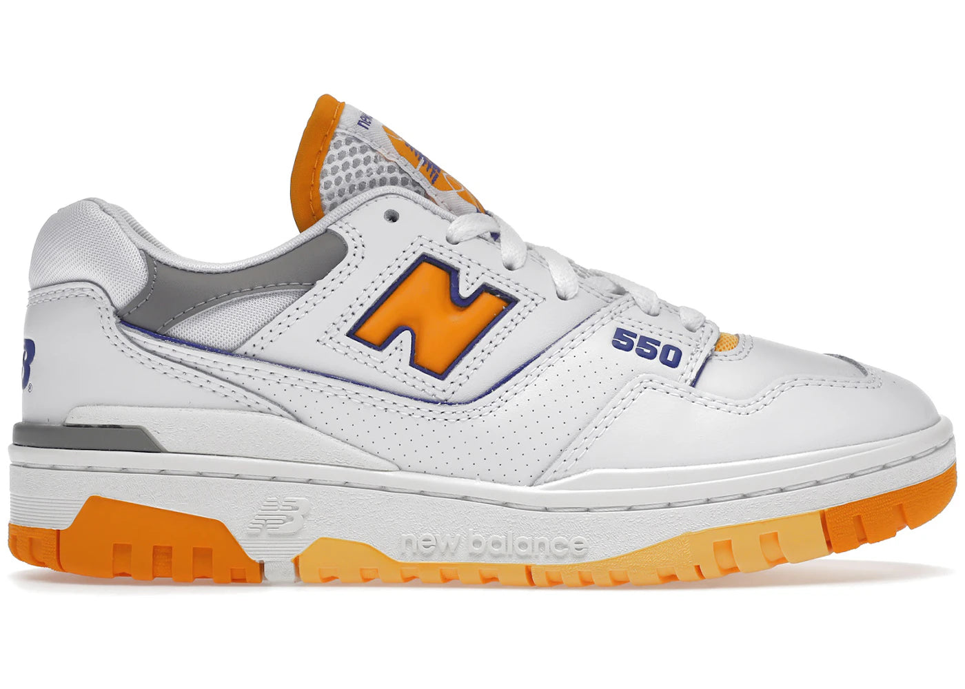 New Balance 550-White Vibrant Orange