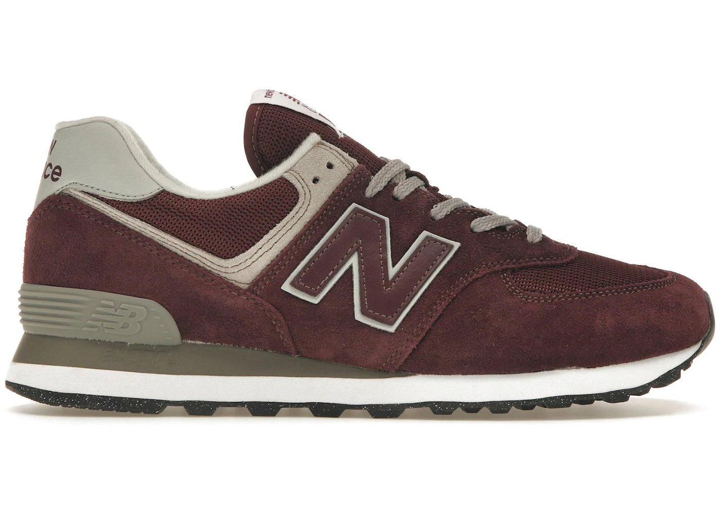 New Balance 574 Burgundy White