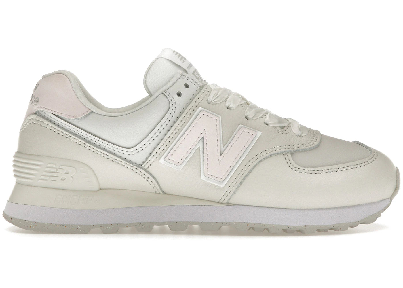 New Balance 574 Cream Leather Pink