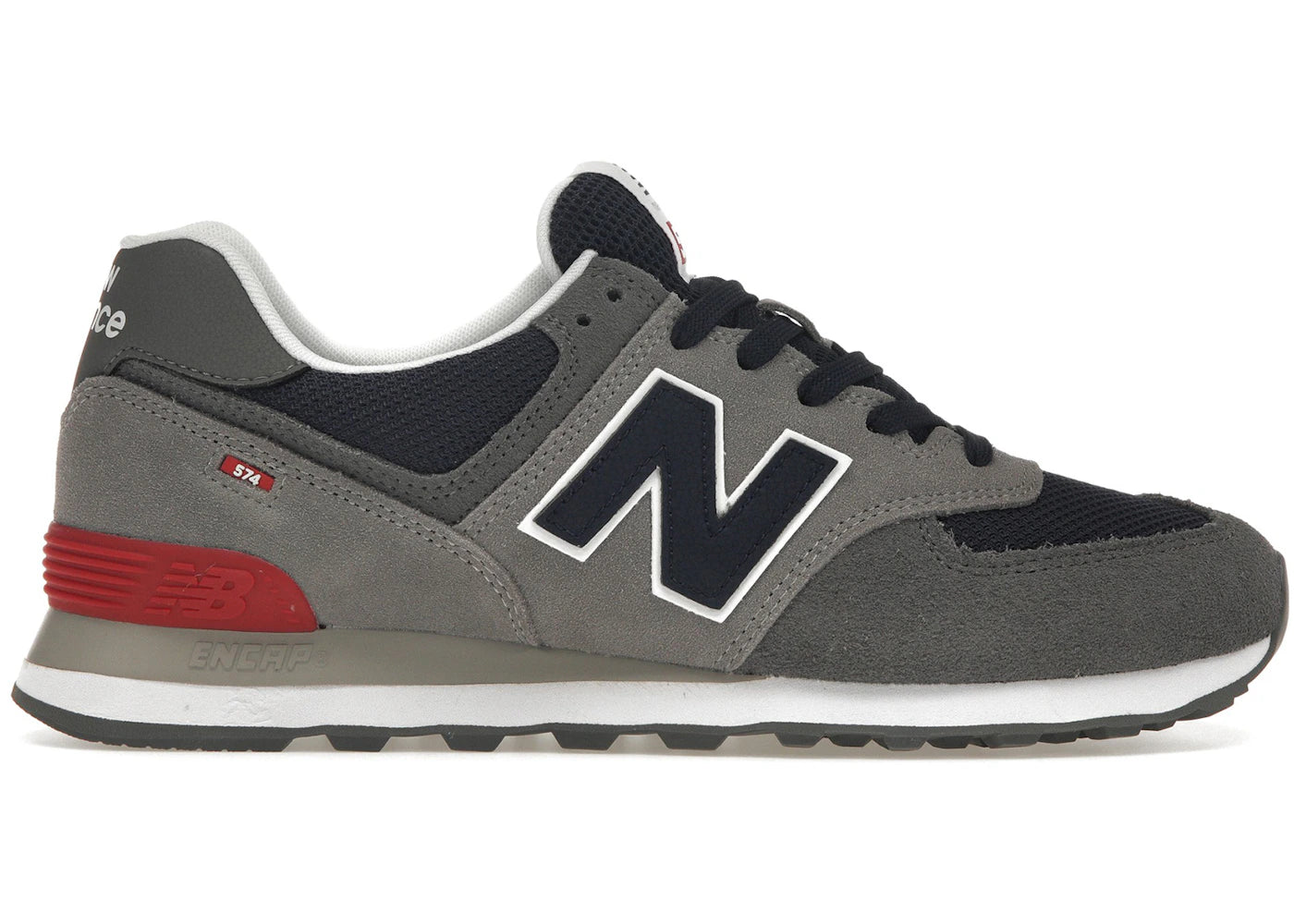 New Balance 574-Grey Navy Red