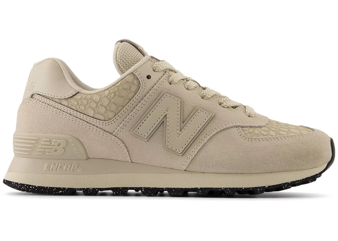 New Balance 574 White Bone Croc