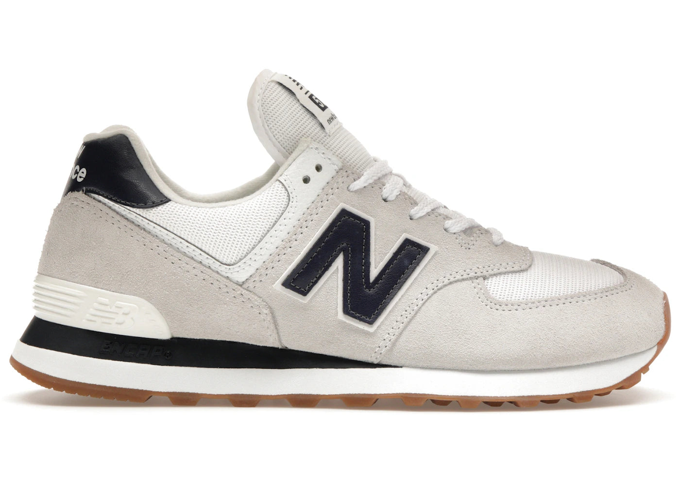 New Balance 574 White Navy Gum