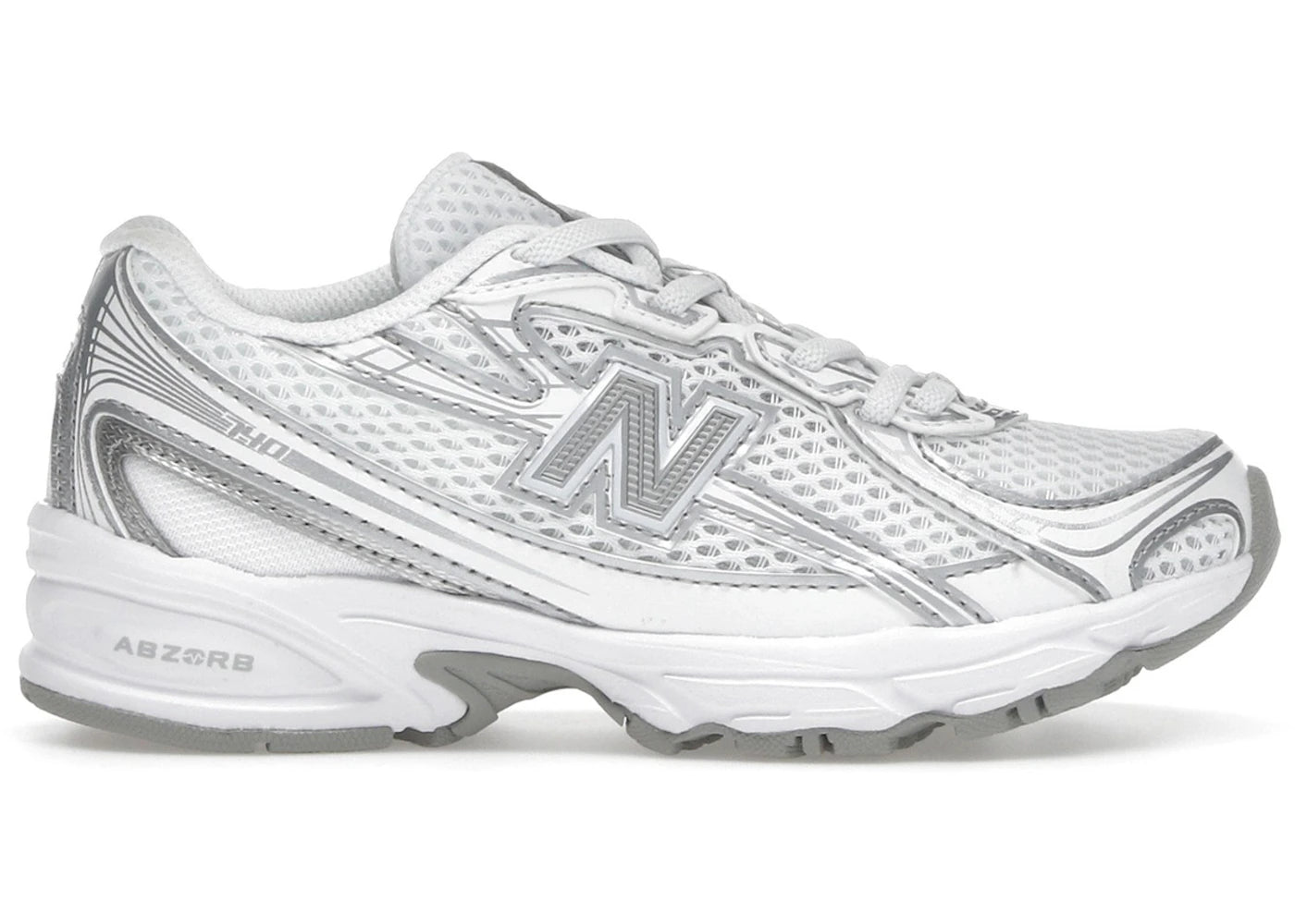 New Balance 740 Bungee Lace White Silver Metallic