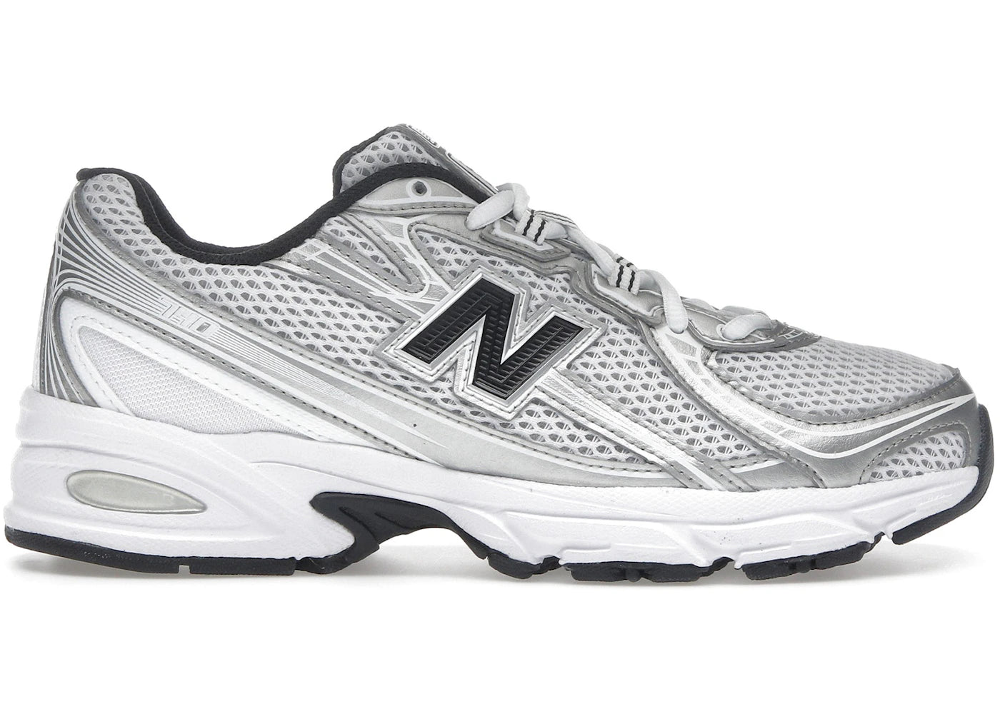 New Balance 740-White Silver Metallic Navy