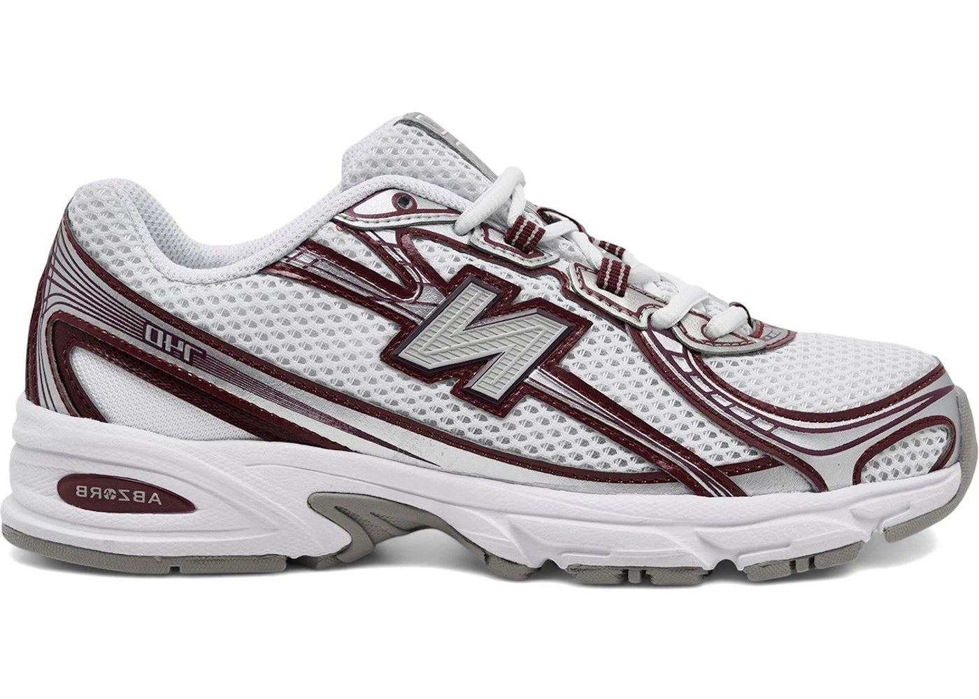 New Balance 740v2 White Burgundy Silver