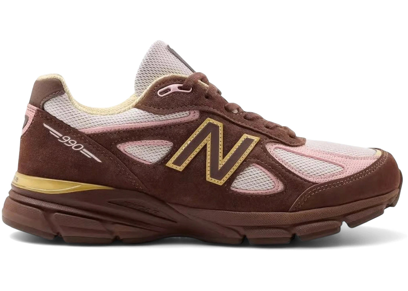 New Balance 990v4 MiUSA Pumpernickel Pink Chalk - main view