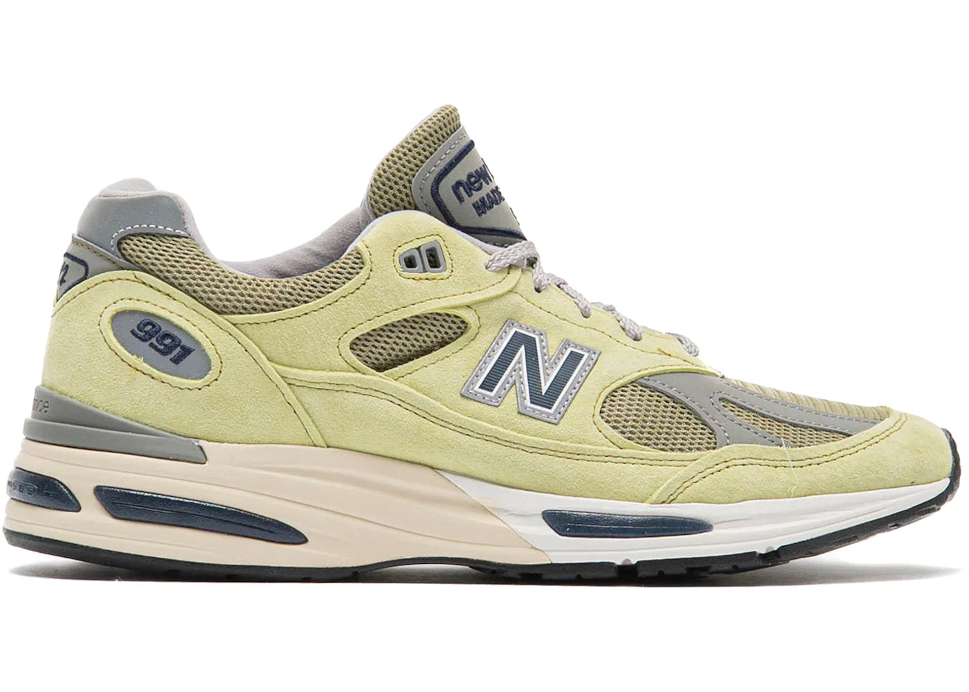 New Balance 991v2 MiUK Summer Brights Green Banana - main view