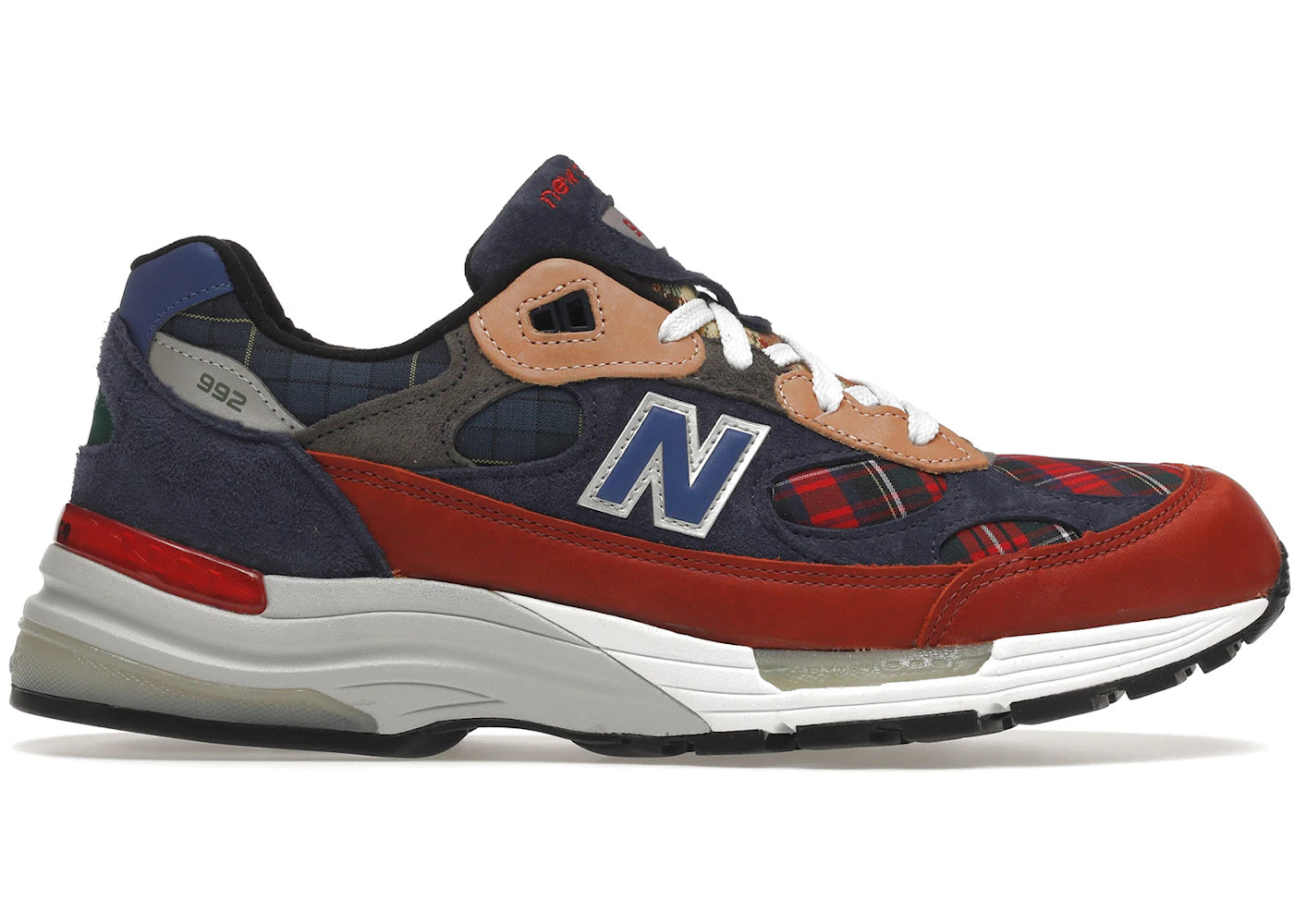New Balance 992-Plaid Patchwork