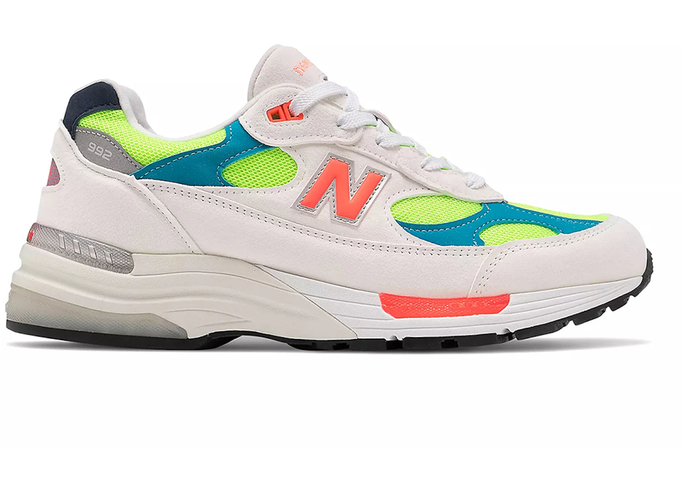 New Balance 992-White Neon Cyan