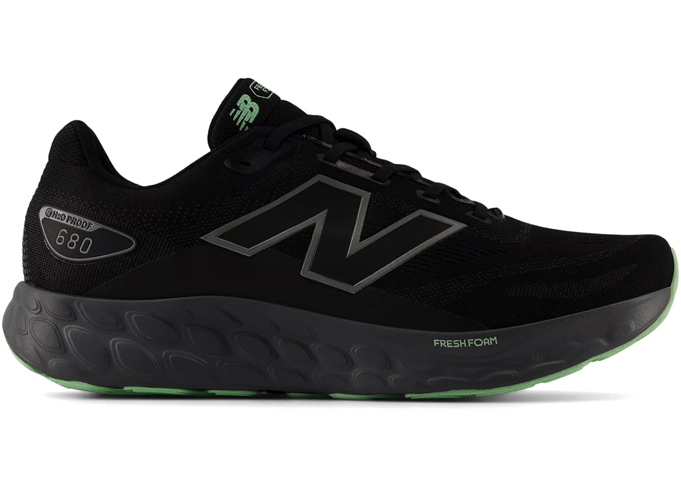 New Balance Fresh Foam 680v8 Waterproof-Black Lab Green