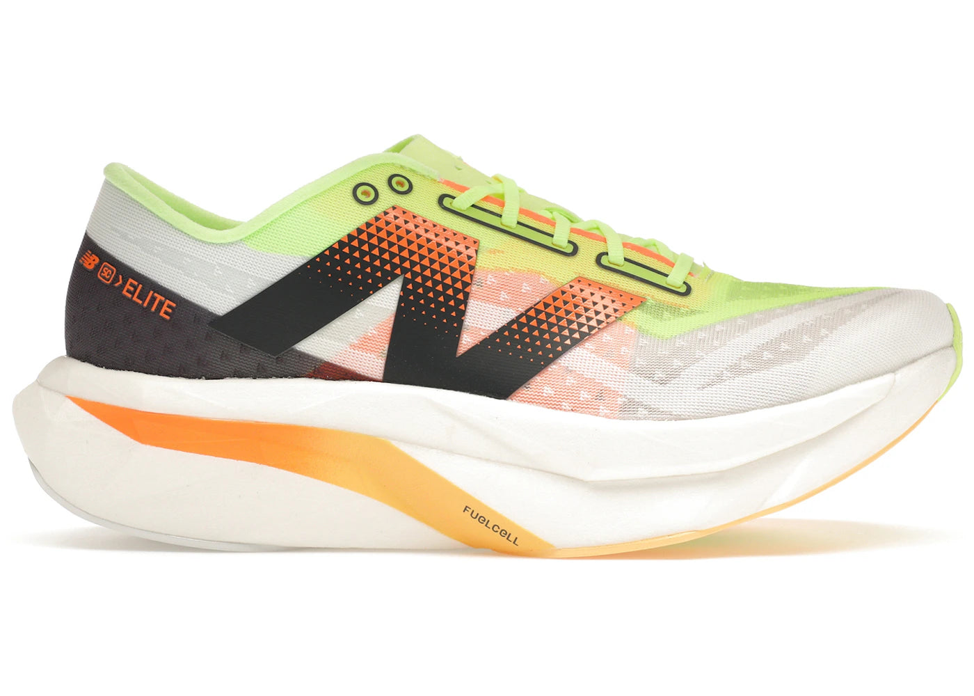 New Balance FuelCell SuperComp Elite v4-White Bleached Lime Glo Hot Mango (Women's)