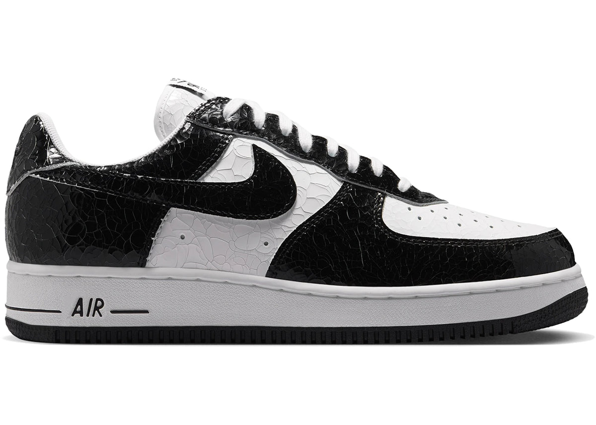 Nike Air Force 1 Low '01 Cracked Leather Black White - main view