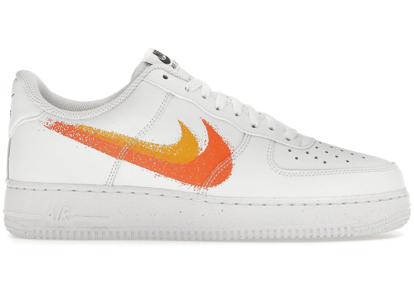 Nike Air Force 1 Low '07-Spray Paint Swoosh White Safety Orange