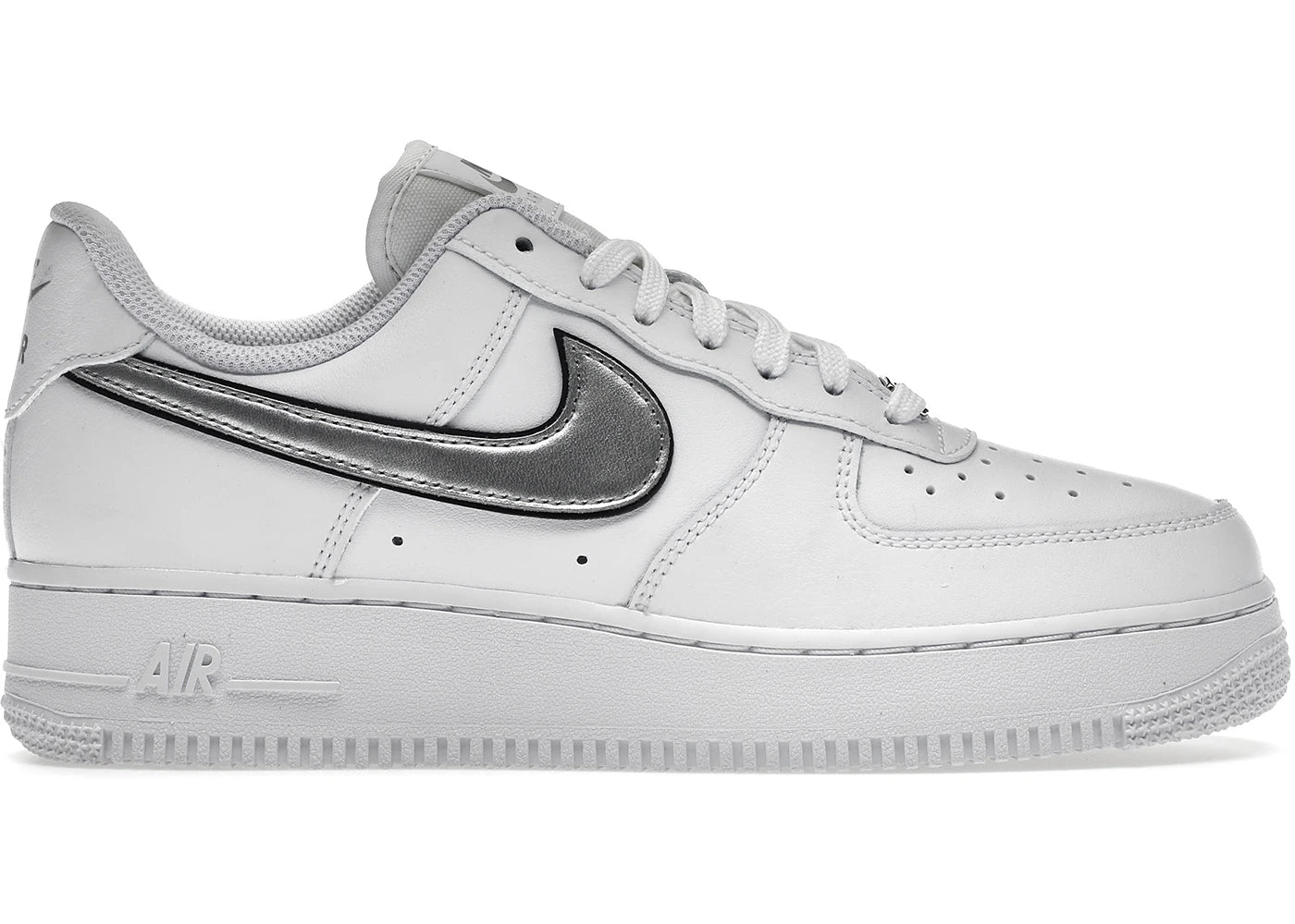 Nike Air Force 1 Low '07 Essential-White Metallic Silver Black (Women's)