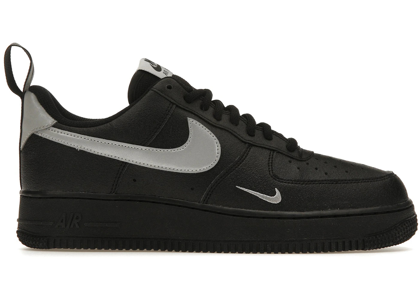 Nike Air Force 1 Low '07 LV8 - Noir Argent Métallisé