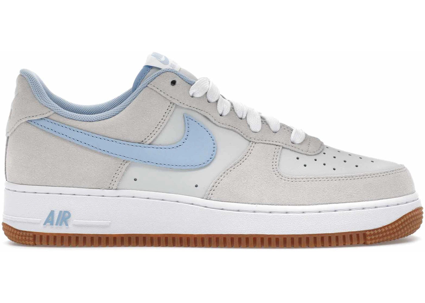 Nike Air Force 1 Low '07 LV8-Photon Dust White Gum Medium Brown Psychic Blue